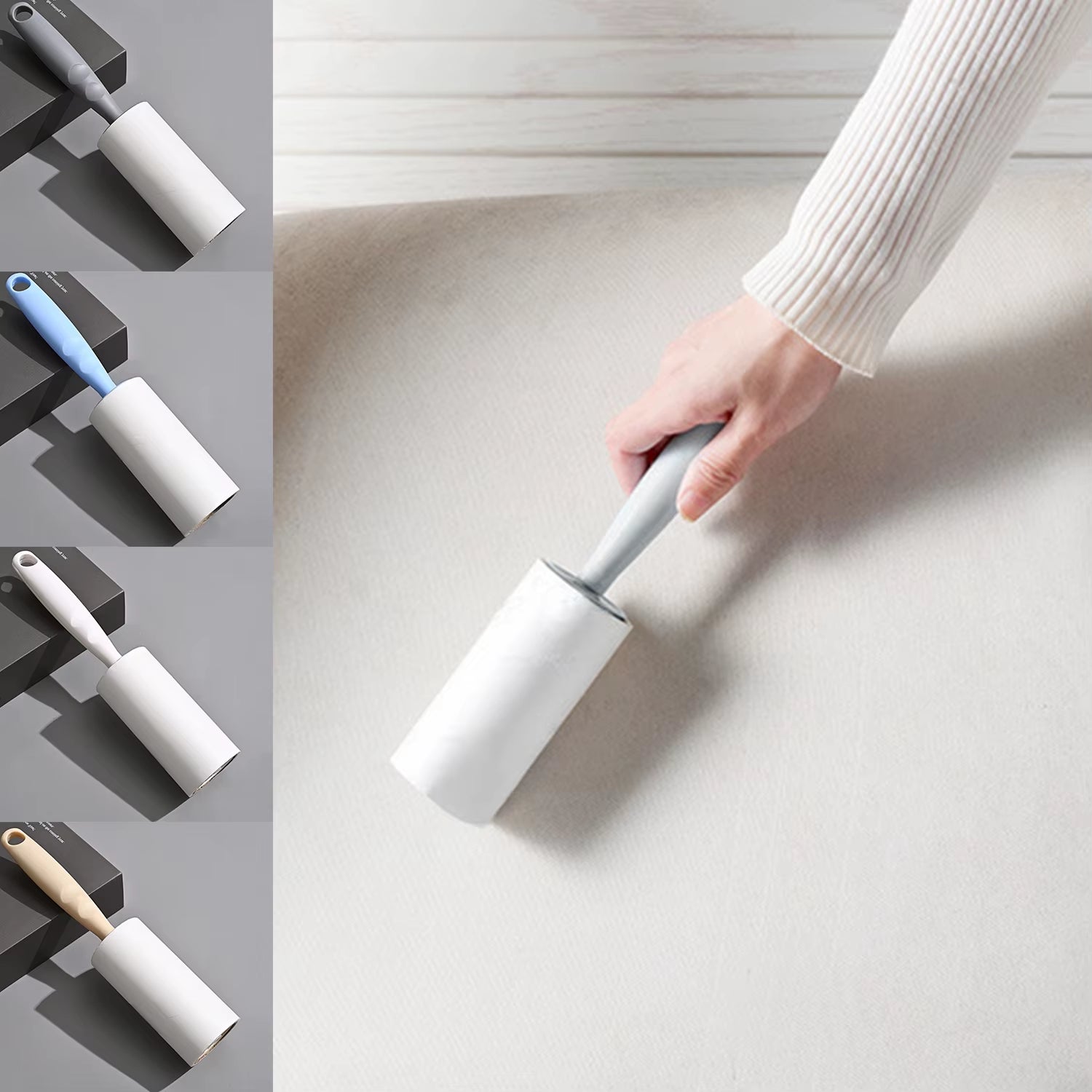 Lint Roller with Refills Sticky Remover Hair Pet Dog Clothes Sofa Dust Cleaning Remover Replaceable Roll Brush Cleaning Tool