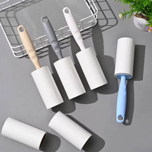 Lint Roller with Refills Sticky Remover Hair Pet Dog Clothes Sofa Dust Cleaning Remover Replaceable Roll Brush Cleaning Tool